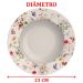 Kit Jogo De Prato Fundo Sopa 4 Pessoas 4Pçs Ana Clara 23cm