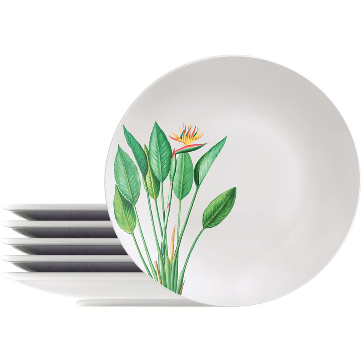 Kit Jogo De Prato Raso Jantar 10 Pessoas 10Pçs Graziela 25cm