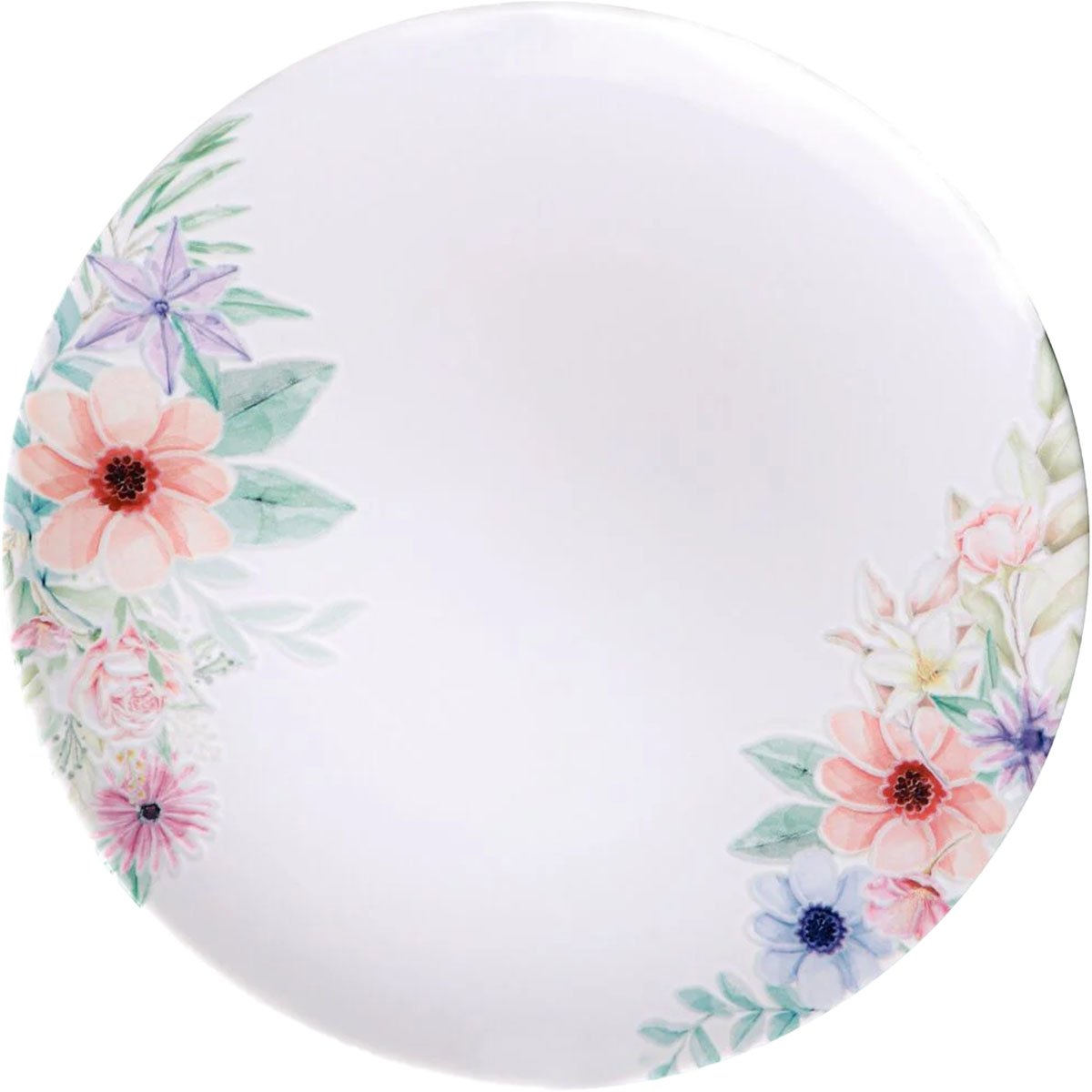 Kit Jogo De Prato Raso Jantar 4 Pessoas 4Pçs Floratta 28cm