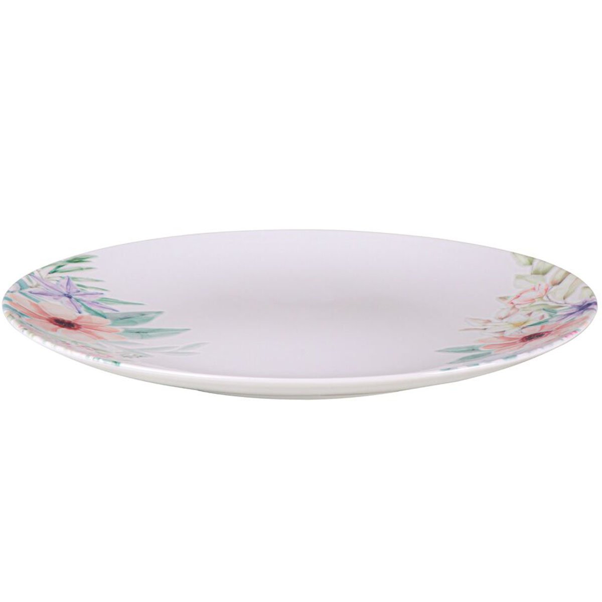 Kit Jogo De Prato Raso Jantar 4 Pessoas 4Pçs Floratta 28cm