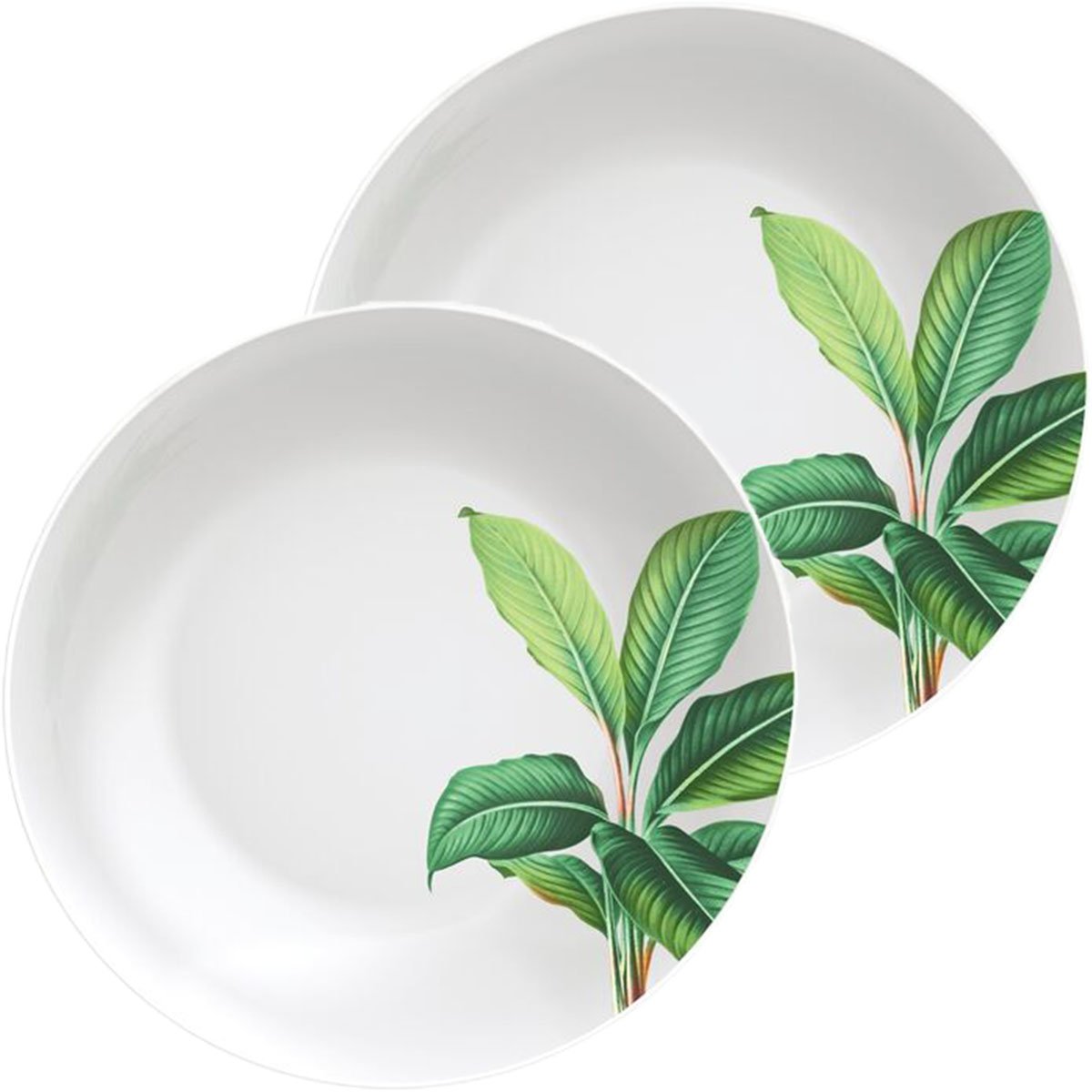 Kit Jogo De Pratos Fundo Sopa 10 Pessoas 10Pçs Graziela 21cm