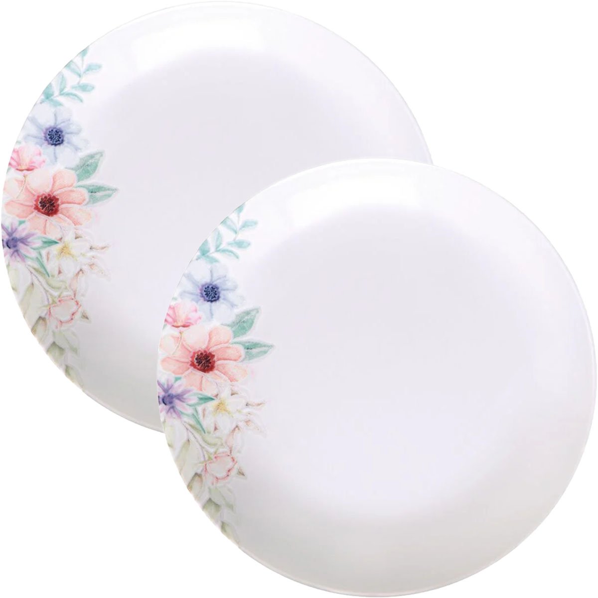 Kit Jogo De Pratos Fundo Sopa 8 Pessoas 8Pçs Floratta 22cm