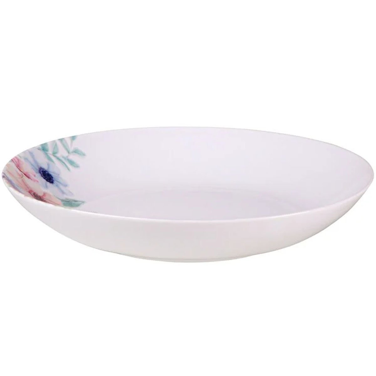 Kit Jogo De Pratos Fundo Sopa 8 Pessoas 8Pçs Floratta 22cm