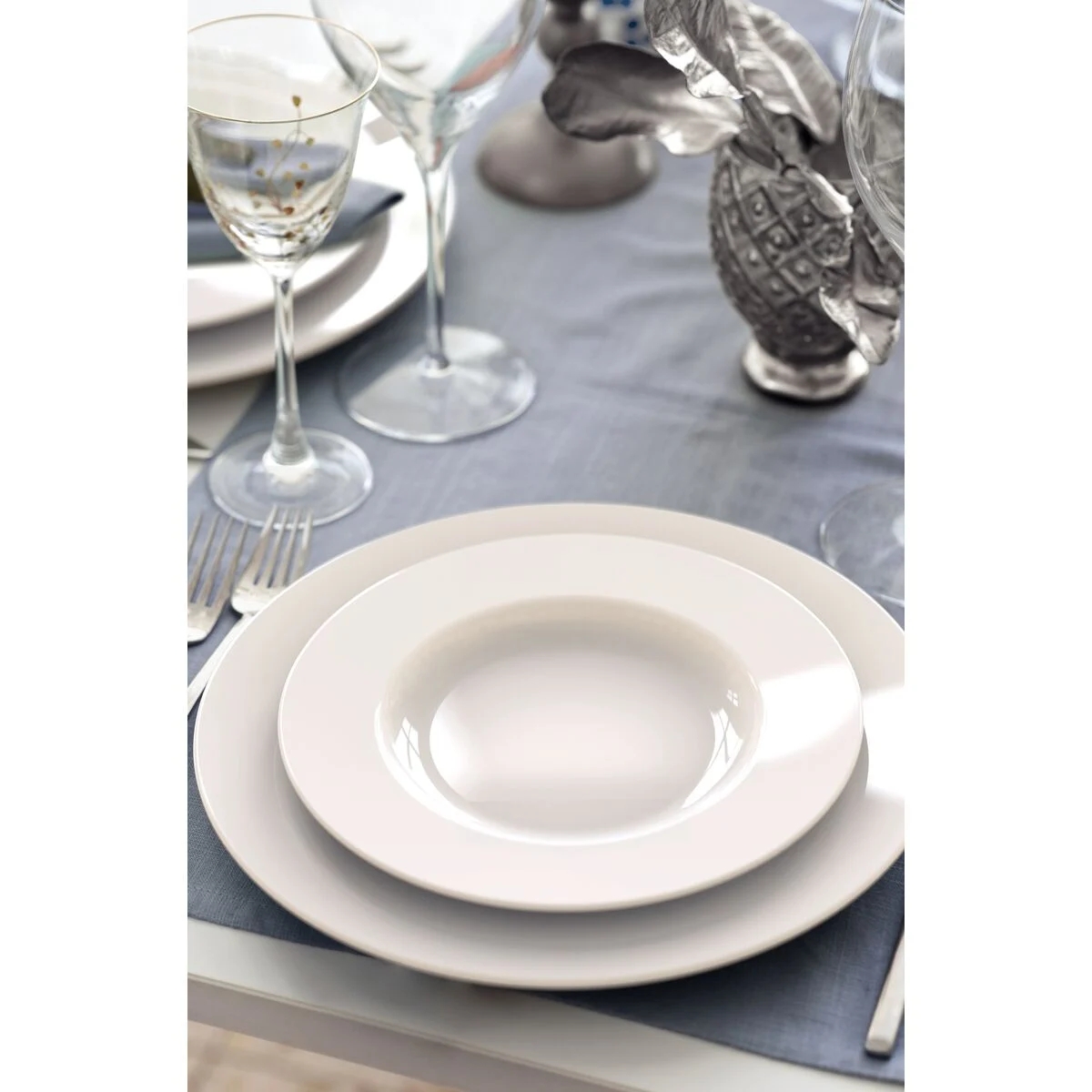 Kit Jogo Prato Fundo Lanche Tramontina Elena 4 Pessoas 4Pçs