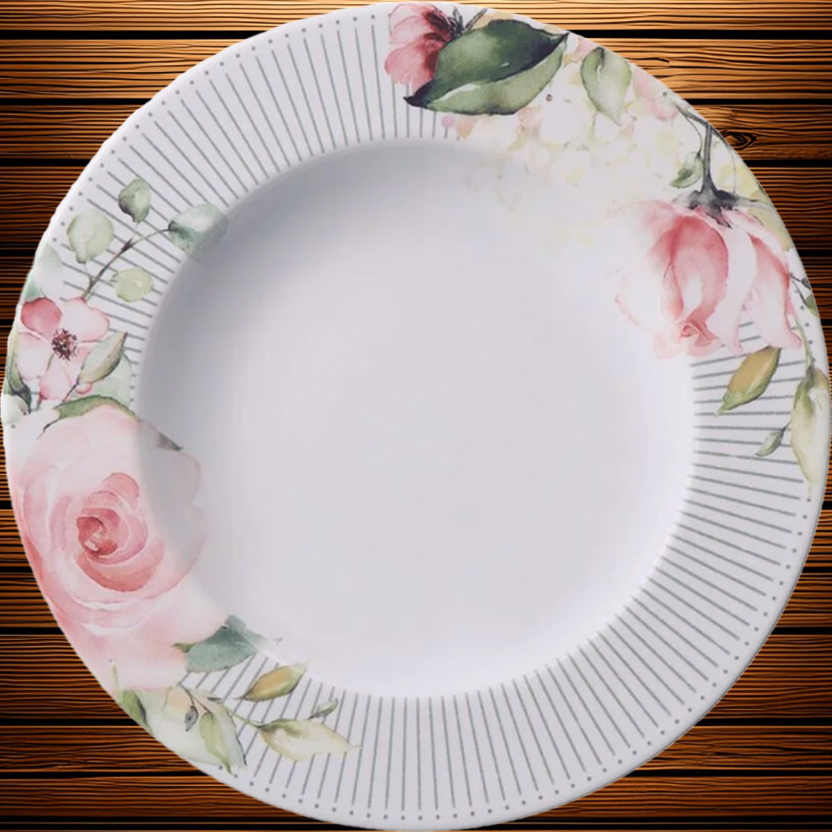Kit Jogo Prato Fundo Sopa 4 Pessoas 4 Pçs Chá Ornatta 23cm