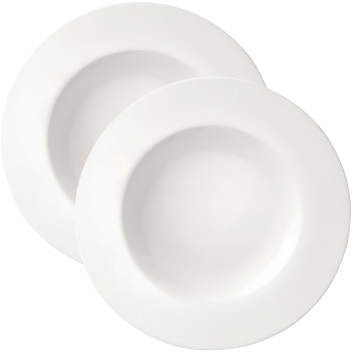 Kit Jogo Prato Fundo Sopa 8 Pessoas 8pçs Aba Larga De 23cm