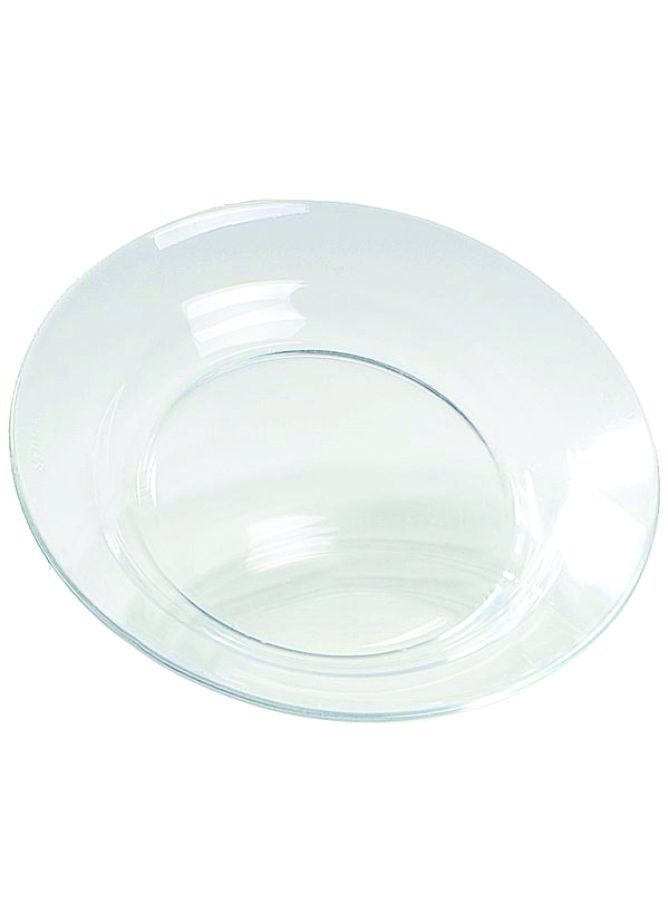 Kit Jogo Prato Fundo Sopa Transparente 12 Peças 22,5cm