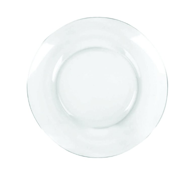 Kit Jogo Prato Fundo Sopa Transparente 6 Peças 22,5cm
