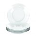 Kit Jogo Prato Fundo Sopa Transparente 6 Peças 22,5cm