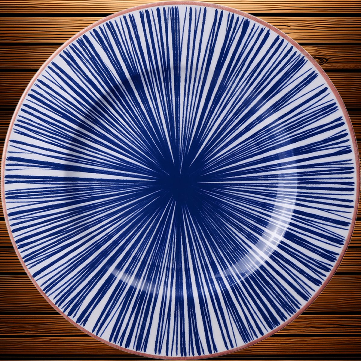 Kit Jogo Prato Raso Jantar 10 Pessoas 10Peças Abstratta 28cm