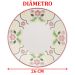 Kit Jogo Prato Raso Jantar 10Pessoas 10Pçs Oxford Atual Lima