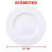 Kit Jogo Prato Raso Jantar Tramontina Augusta Porcelana 12Pç