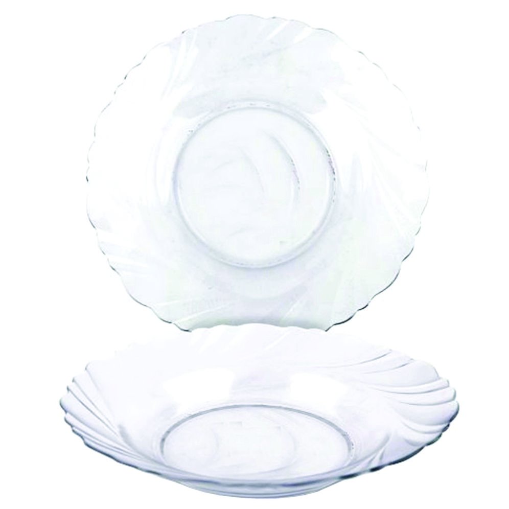Kit Jogo Pratos Fundo Sopa Transparente 10 Peças 22,5cm