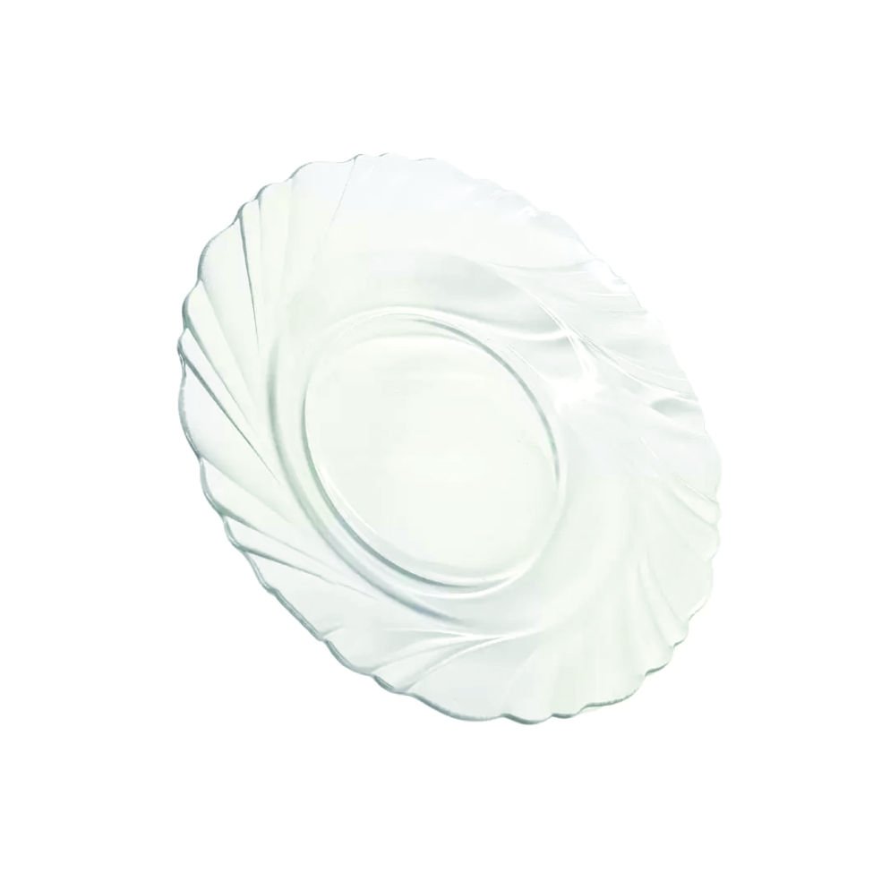 Kit Jogo Pratos Fundo Sopa Transparente 10 Peças 22,5cm