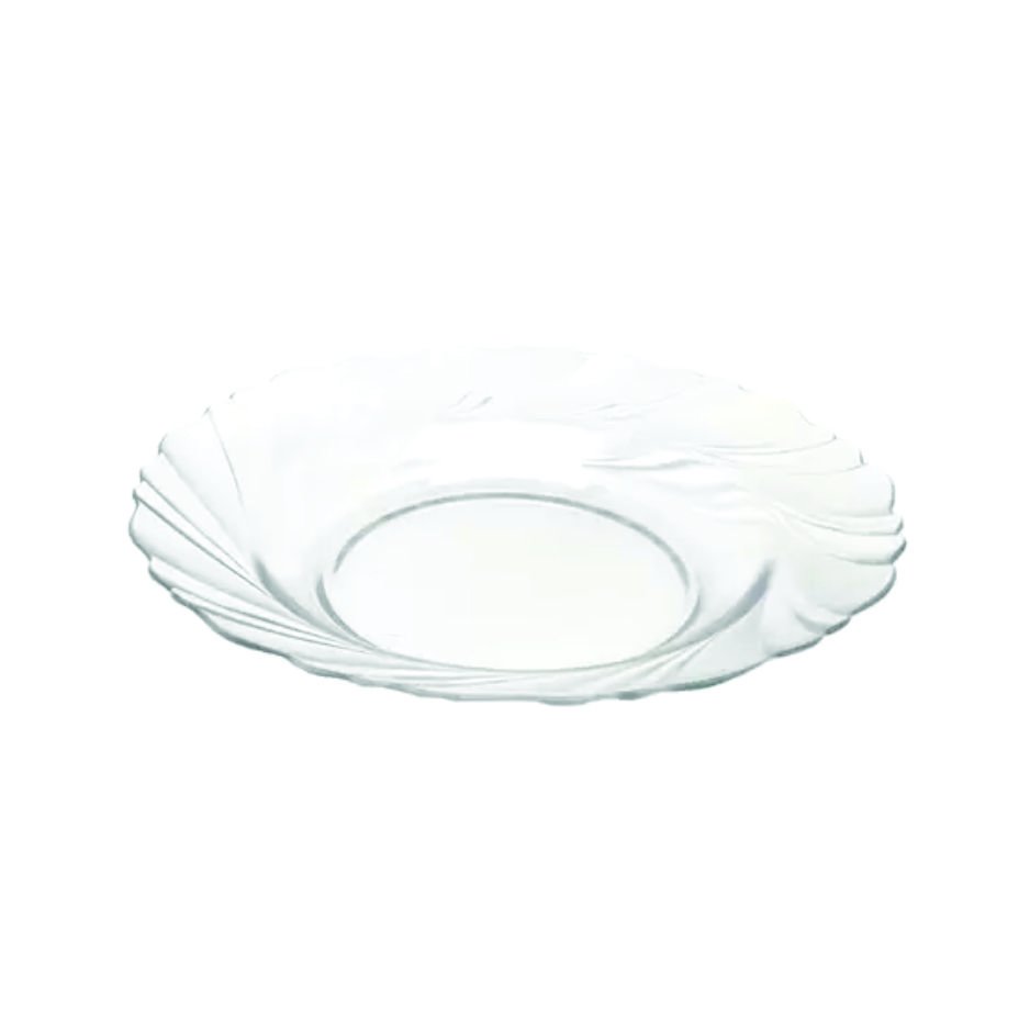Kit Jogo Pratos Fundo Sopa Transparente 10 Peças 22,5cm