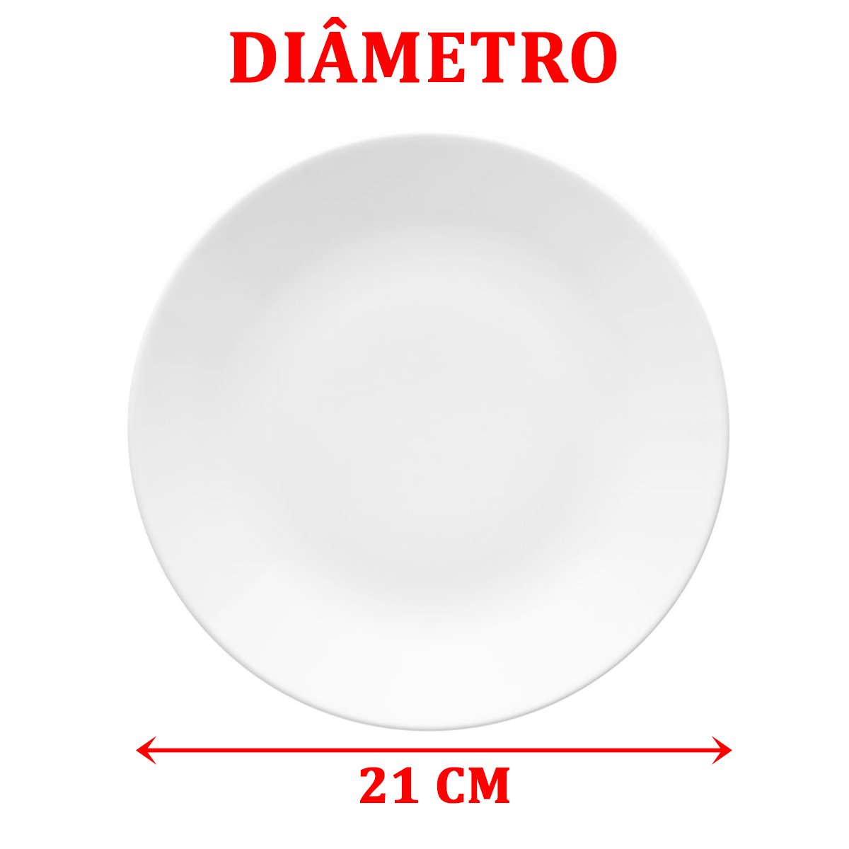 Kit Jogo Pratos Fundos Sopa 4pçs 4 Pessoas Coup White 21cm