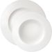 Kit Jogo Pratos Raso Fundo 6 Pessoas 12Pçs Aba Larga Branco