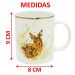 Kit Jogo Pratos Sobremesa E Canecas 4Pçs Para Páscoa Coelho