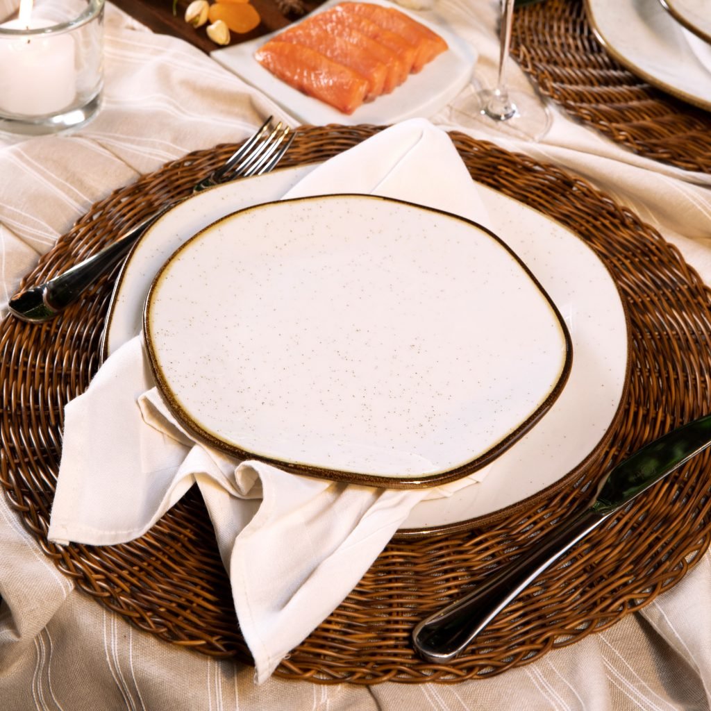 Kit Jogo Pratos Sobremesa Lanche P/10 Pessoas 10 pçs Maresia