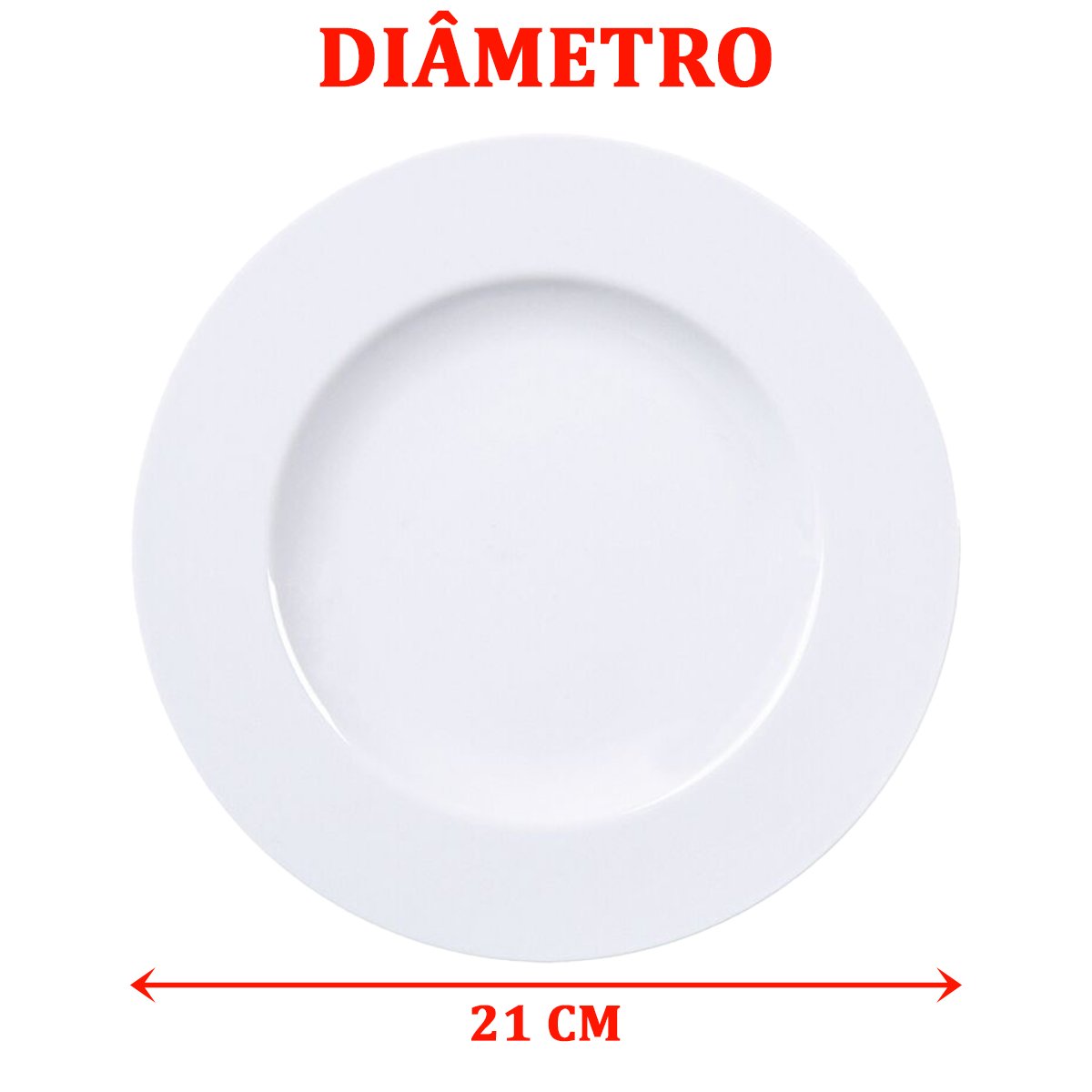 Kit Jogo Pratos Sobremesa Lanche Tramontina Augusta 2 Peças