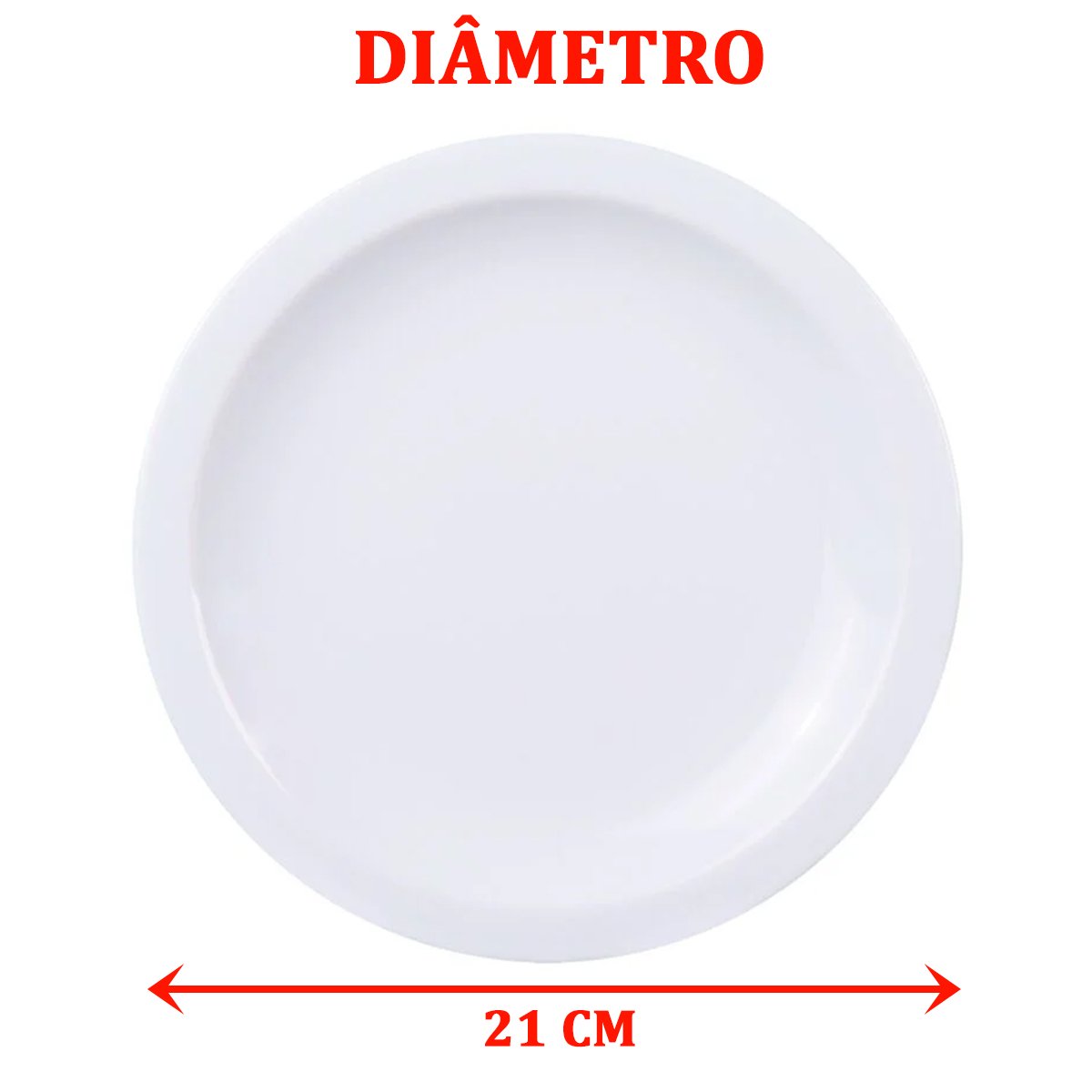 Kit Jogo Pratos Sobremesa Lanche Tramontina Paola 8 Peças