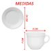 Kit Jogo Xícaras Para 4 Pessoas 4Pçs Donna Branco De 200ml