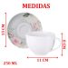 Kit Jogo Xicaras 10 Pessoas 10Peças Ornatta Tramontina 250ml