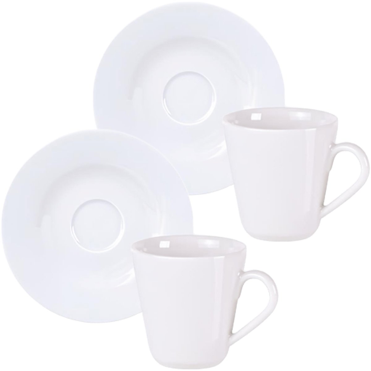 Kit Jogo Xicaras 4 Pessoas 4Pçs Aba Larga Tramontina 170ml