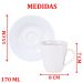 Kit Jogo Xicaras 8 Pessoas 8Pçs Aba Larga Tramontina 170ml