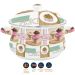 Kit Panela Caçarola Bule Cake Esmaltados Com Indução Vintage