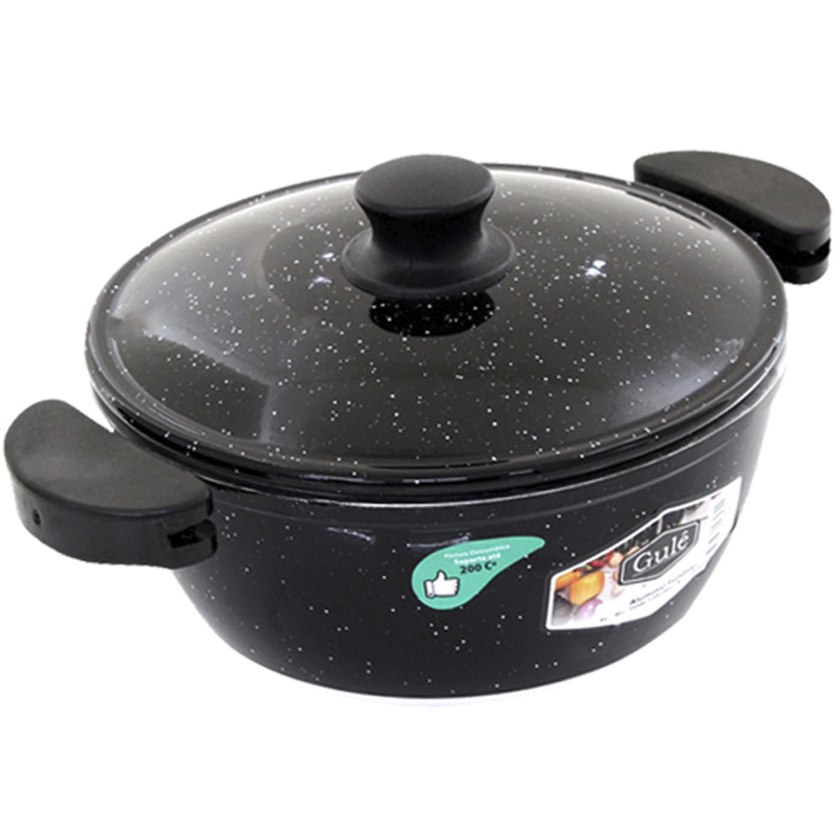 Kit Panelas Gulê Alumínio 2,2L 2,5L 3,5L 3 Peças Preto