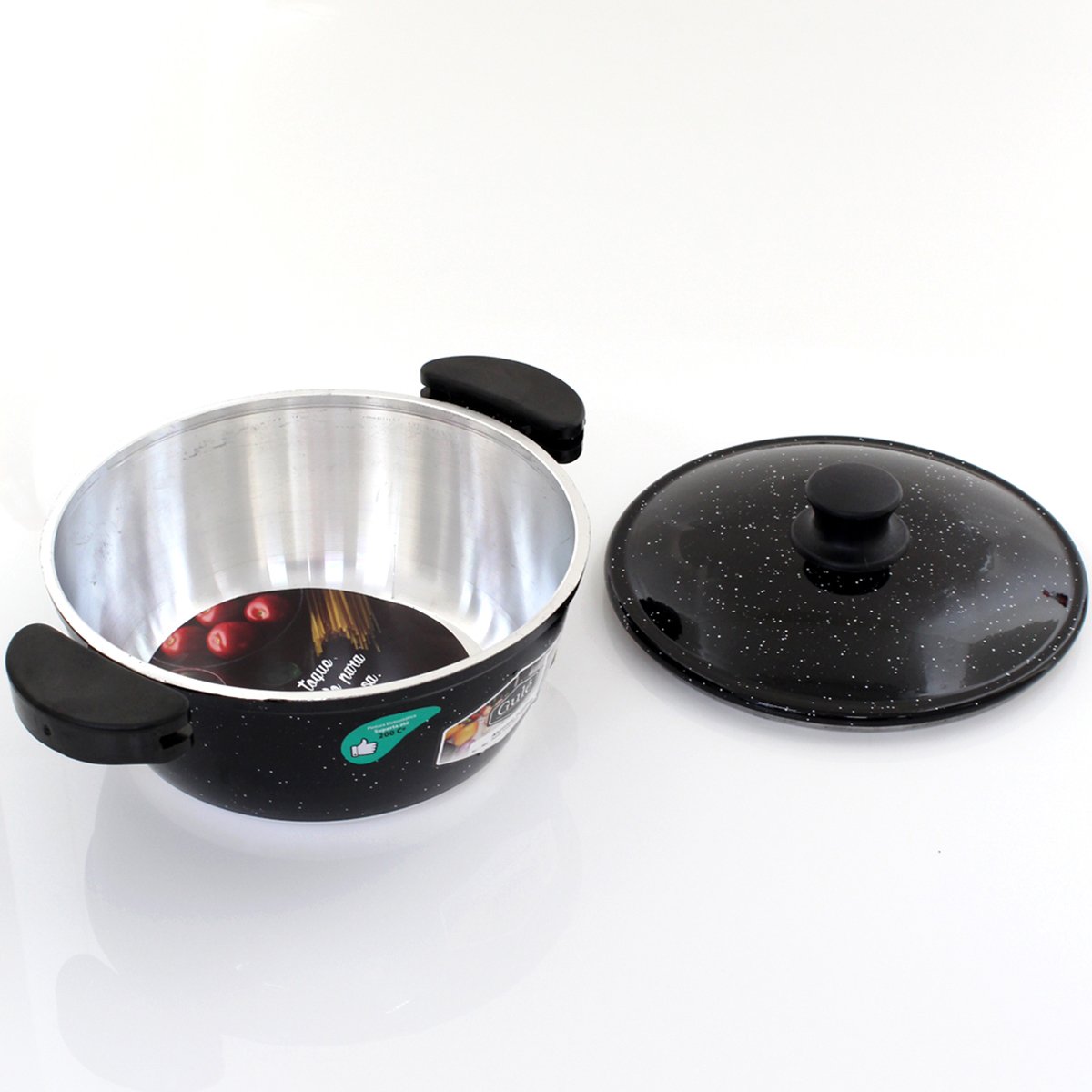 Kit Panelas Gulê Alumínio 2,2L 2,5L 3,5L 3 Peças Preto