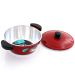 Kit Panelas Gulê Alumínio 900ml 1,45L 1,75L 3 Peças Vermelho