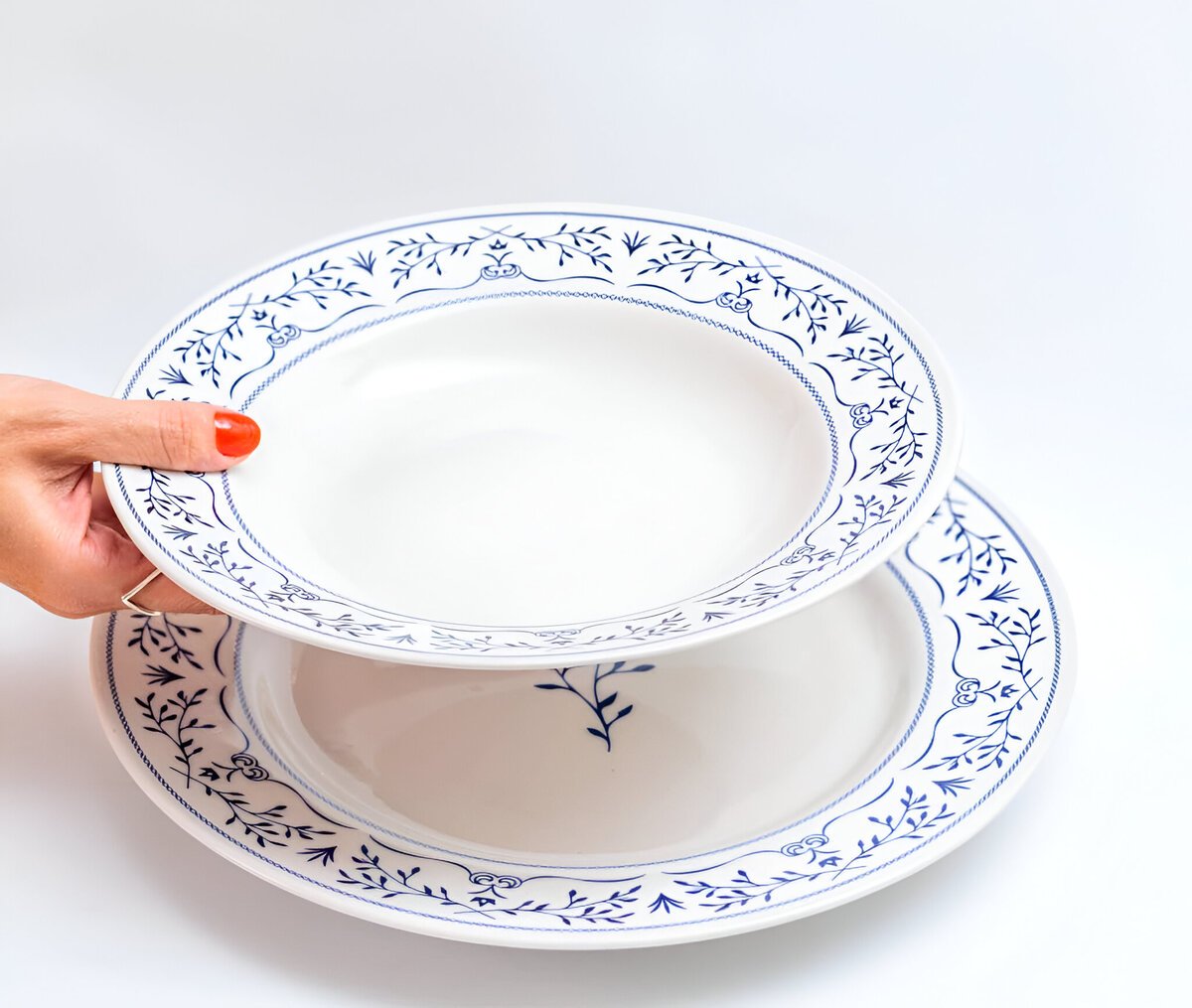 Kit Pratos Fundo Sopa 2 Pessoas 2 Peças Flamingo Ming 24cm