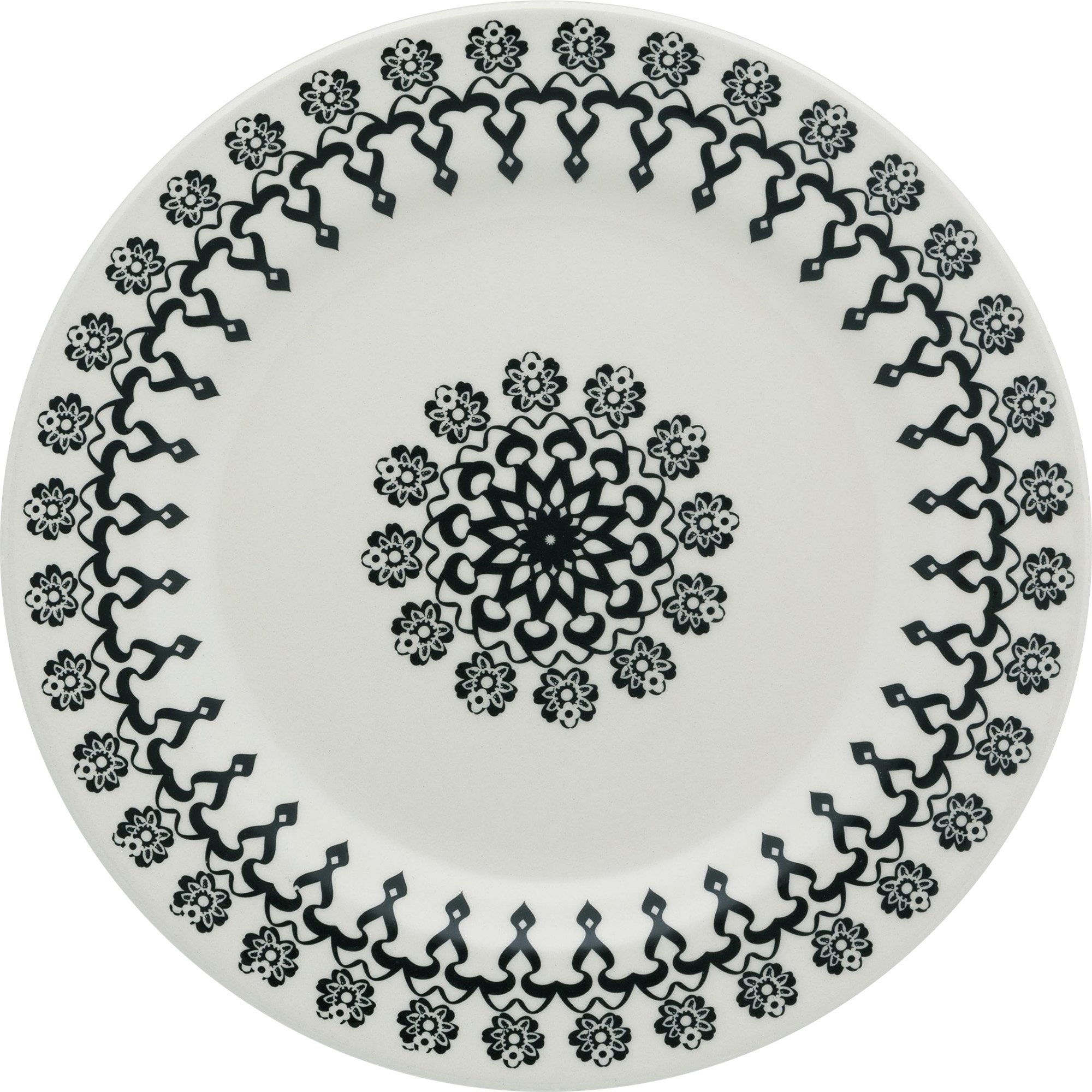 Kit Pratos Rasos e Fundos Donna Folk Oxford® Cerâmica 16 Peças