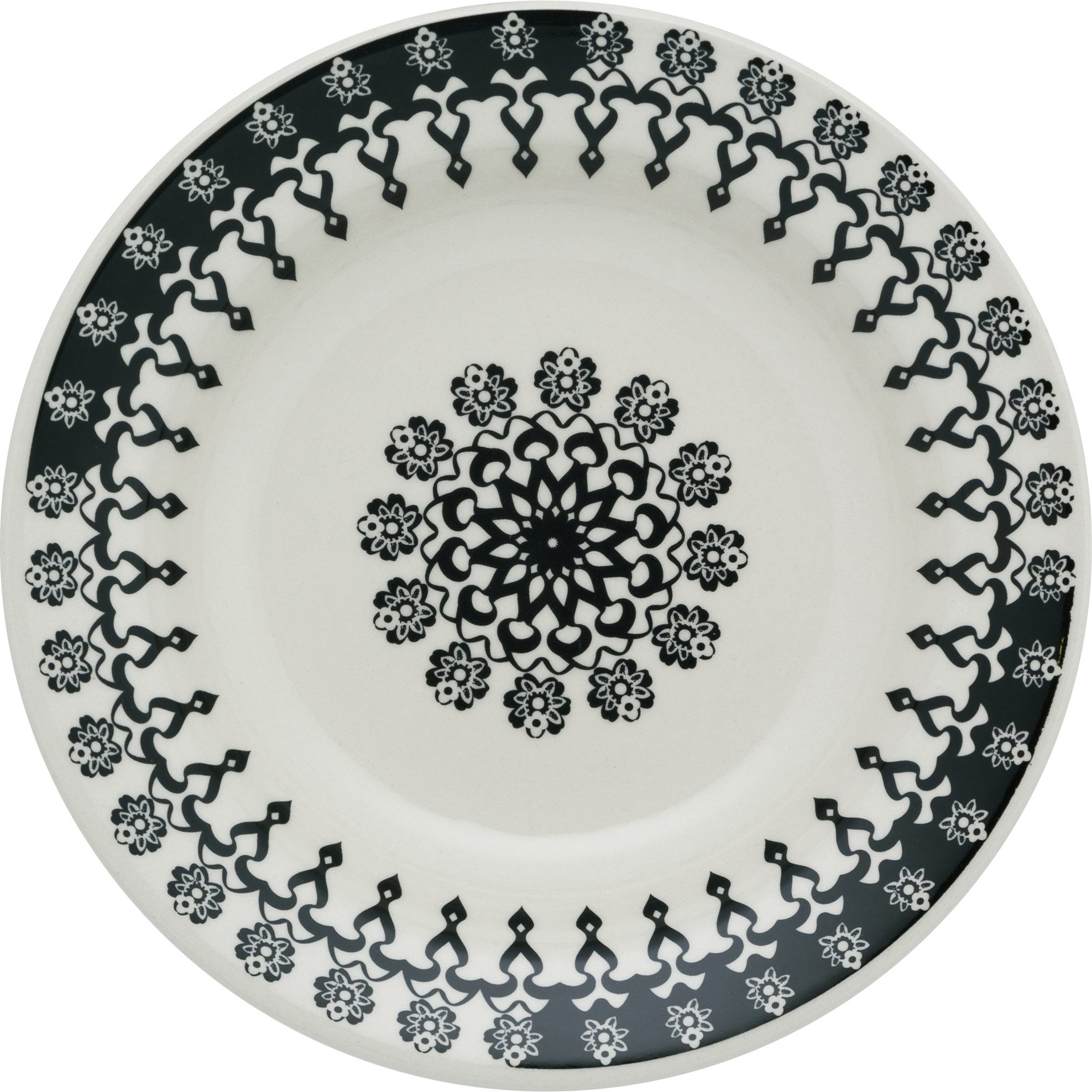 Kit Pratos Rasos e Fundos Donna Folk Oxford® Cerâmica 16 Peças