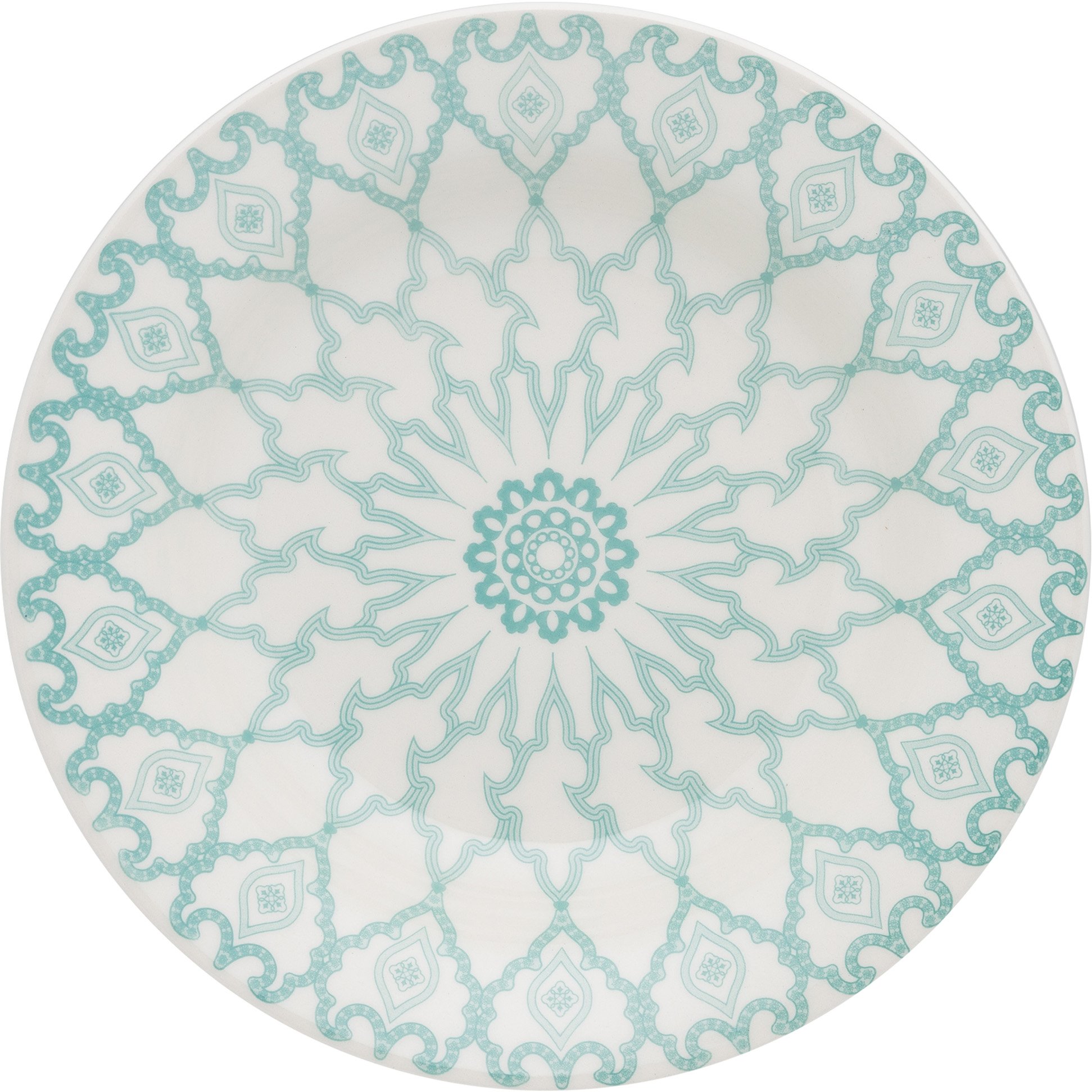 Kit Pratos Rasos e Fundos Donna Mandala 4 Peças Oxford Cerâmica
