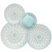 Kit Pratos Rasos e Fundos Donna Mandala 4 Peças Oxford Cerâmica