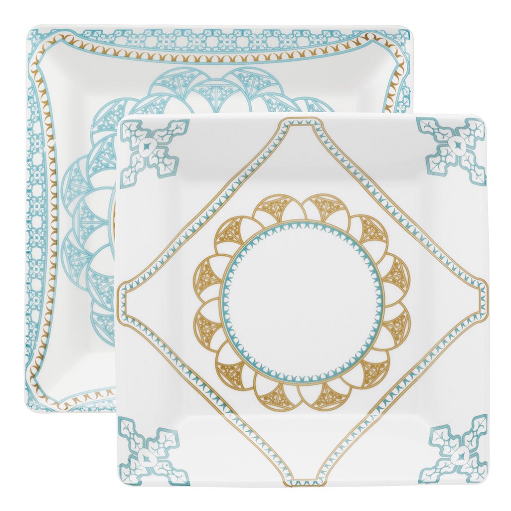 Kit Pratos Rasos e Fundos Quartier Domo Oxford® Porcelana 4 Peças