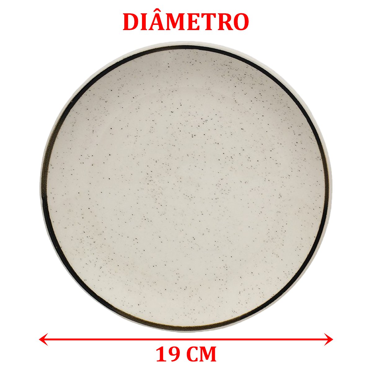 Kit Pratos Sobremesa Lanche 4 Pessoas 4Pçs Unni Brisa 19cm