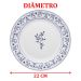 Kit Pratos Sobremesa Lanche 8 Pessoas 8 Pçs Flamingo Ming