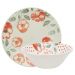 Kit Tigelas Bowl e Pratos de Sobremesa 24 Peças Donna Holambra Oxford® Cerâmica