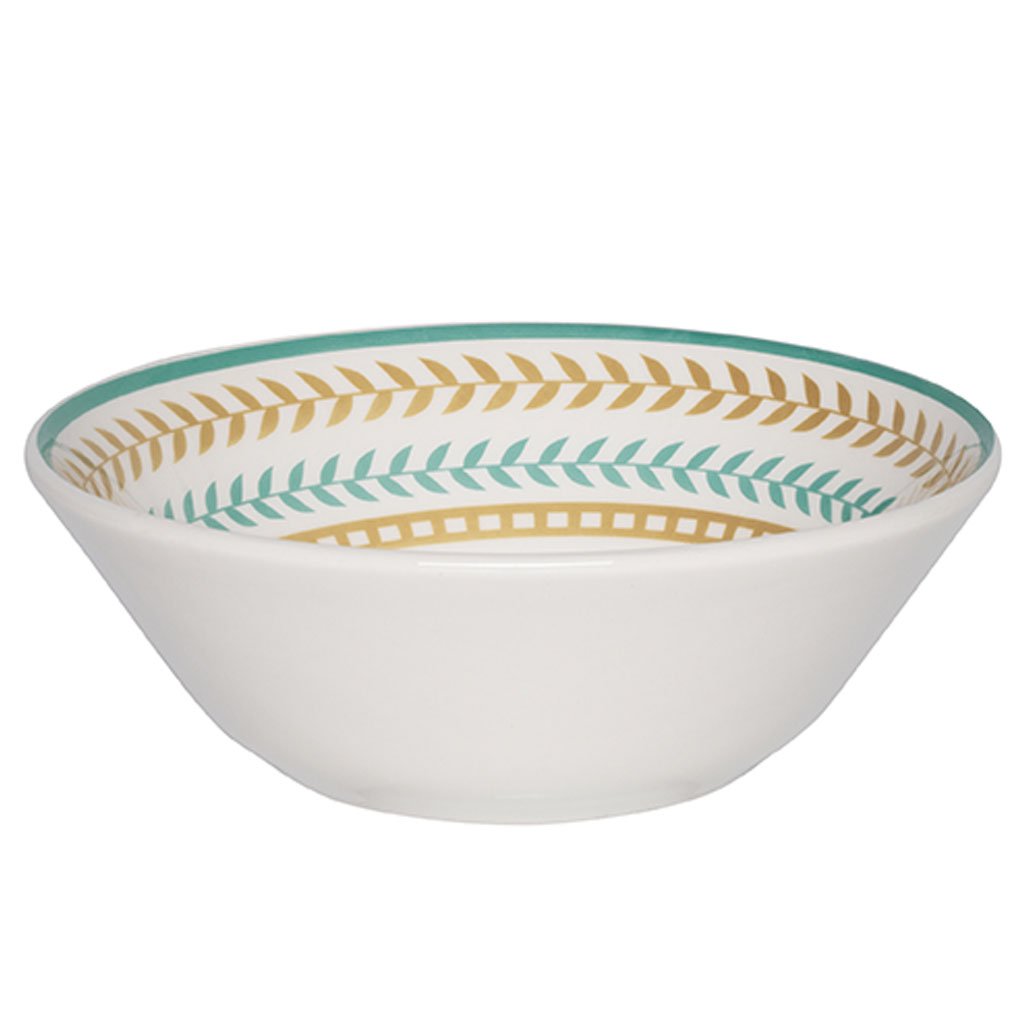 Kit Tigelas Bowl e Pratos de Sobremesa 8 Peças Donna Louros Oxford Cerâmica