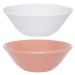 Kit Tigelas Conic Branco e Rosa 16 Peças Oxford® Cerâmica 500Ml