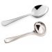 Kit com 01 Colher de Arroz e 01 Concha em Inox Reforçado Mesa Cozinha 