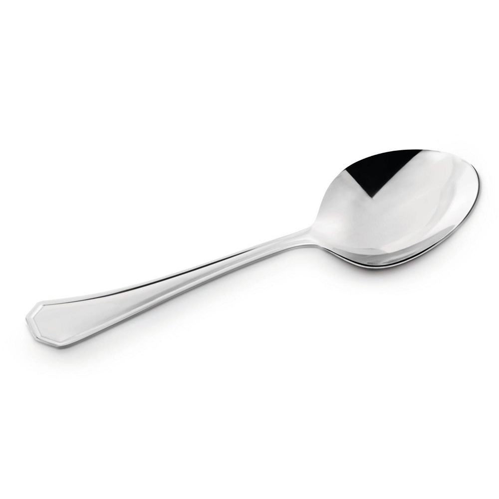 Kit com 01 Colher de Arroz e 01 Concha em Inox Reforçado Mesa Cozinha 