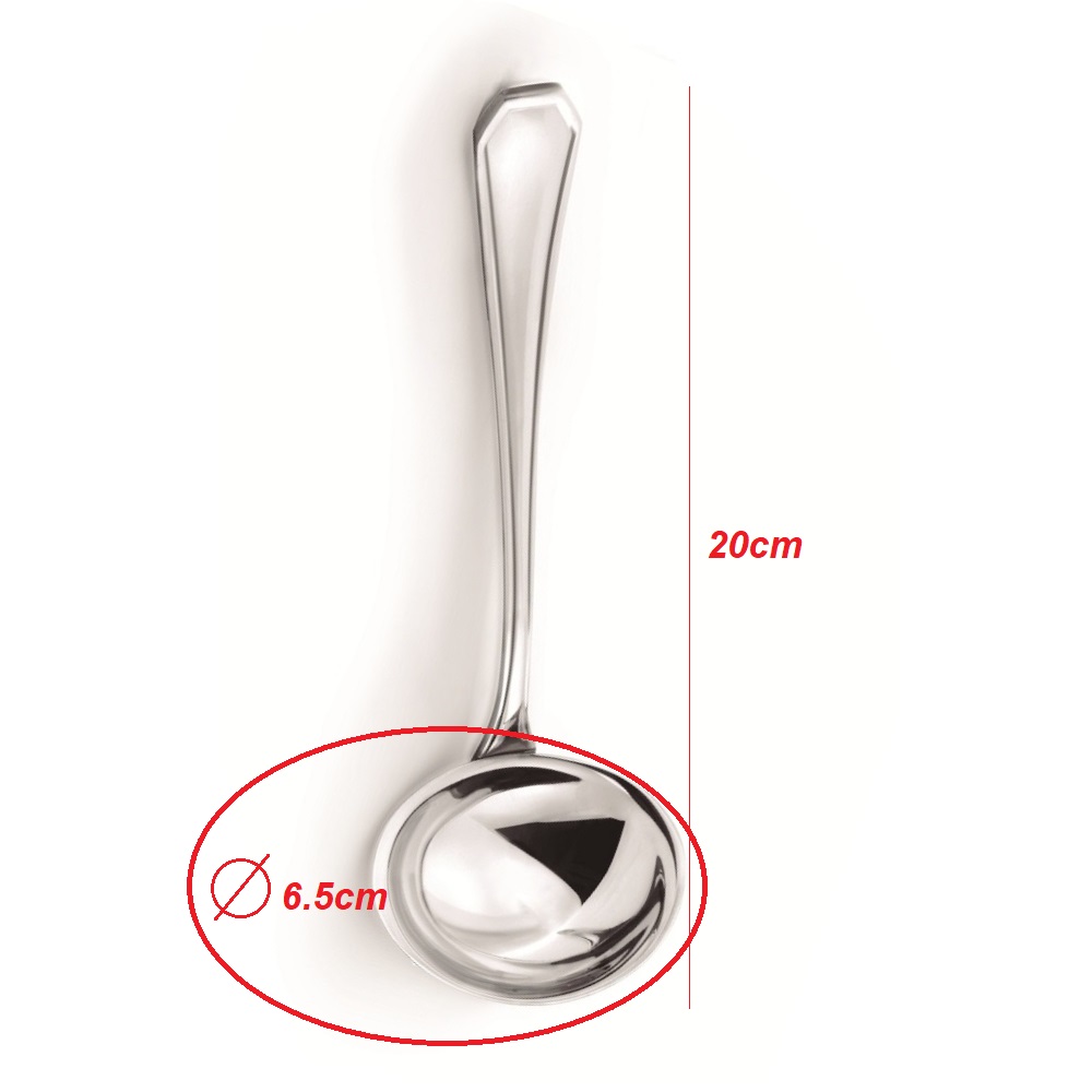 Kit com 01 Colher de Arroz e 01 Concha em Inox Reforçado Mesa Cozinha 