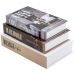 Kit com 3 Livros Decorativos Home Imitação Livros para Decorar Rustico