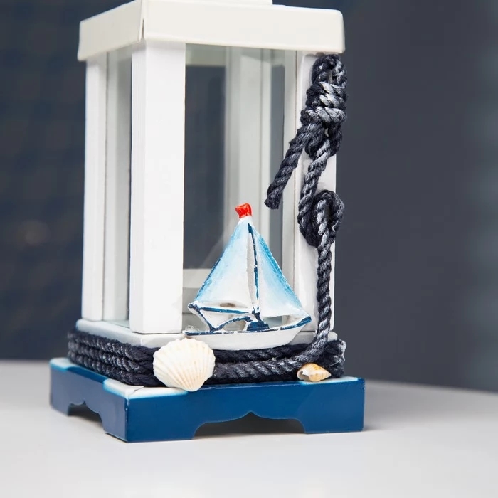 Lamparina Luminária Naval Castiçal de Vela Barco Decoração