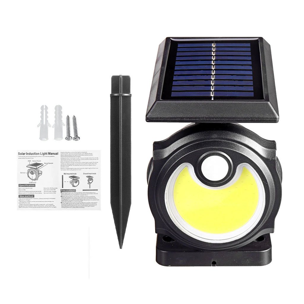 Lanterna Luminária Solar à Prova D'água Sensorial Para Jardim - 26 LED
